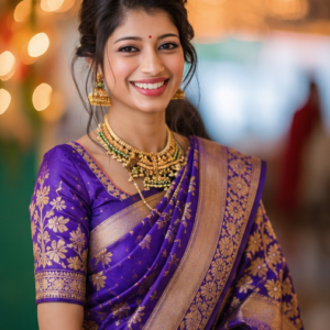 Classic Light Blue Banarasi Silk